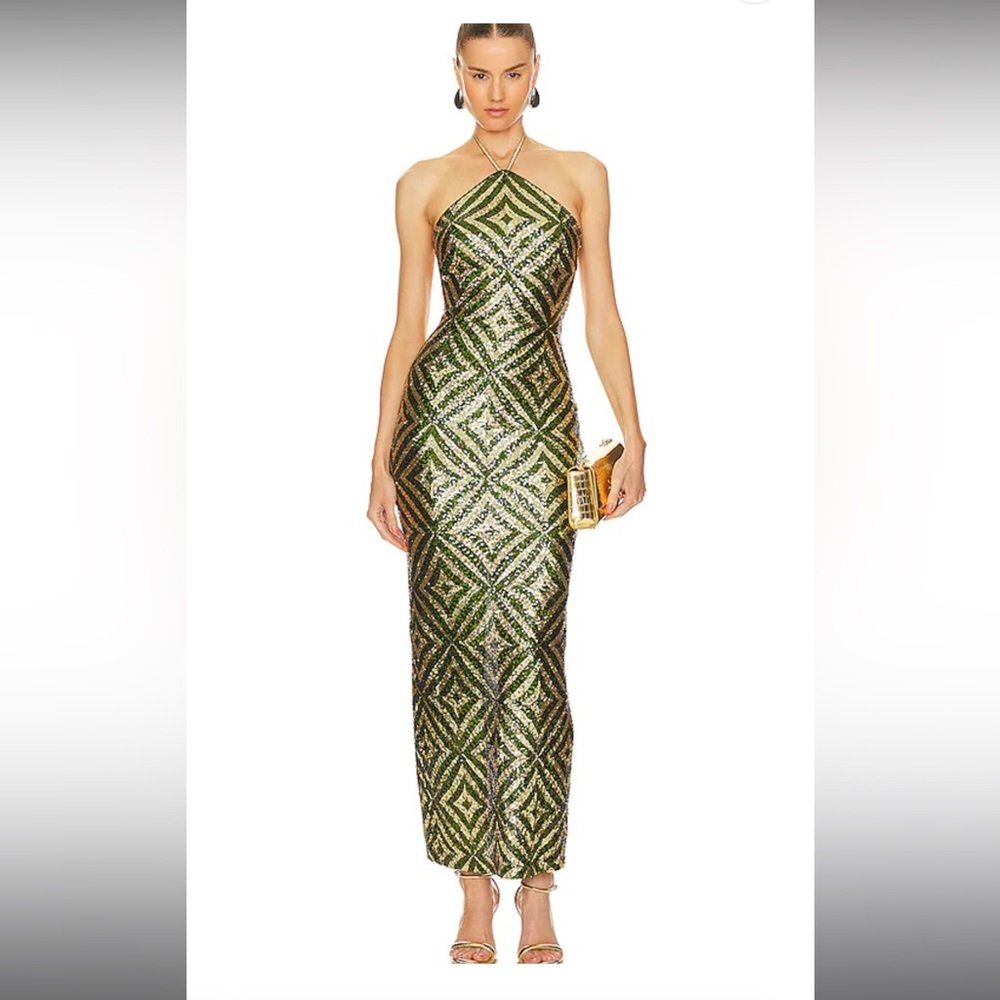 Isaura Maxi Dress
Camila Coelho

Color: Green & Silver